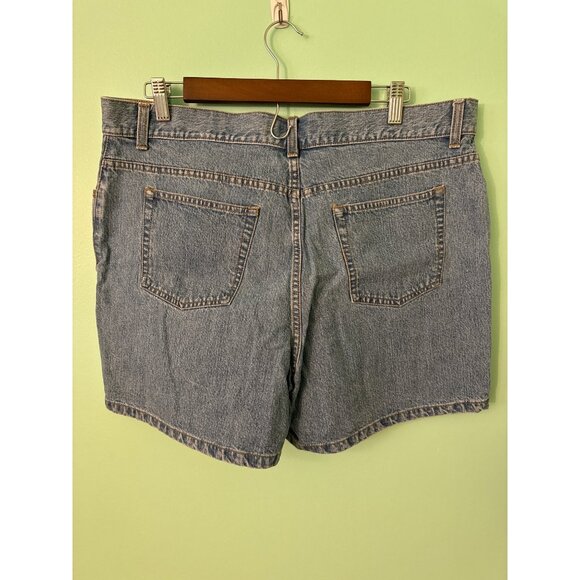 Faded Glory Womens Denim Shorts Light Stonewash Size 16 100% Cotton Casual Fit - Picture 2 of 7